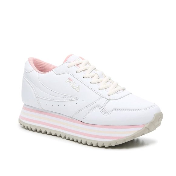 Fila Orbit Zeppa White Pink Stripe Low Platform